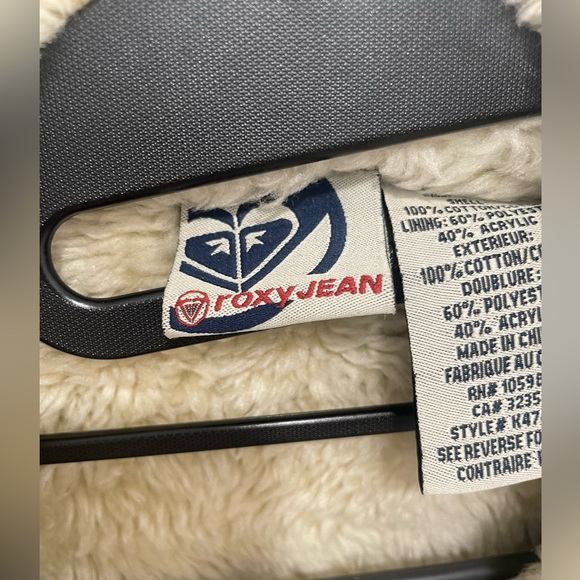 Vintage Roxy Jean Blue Velvet Jacket With Fur-Like Lining - Picture 3 of 8